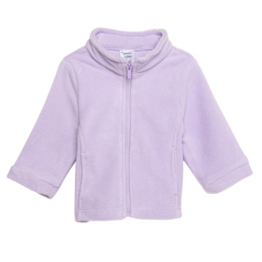 NWT Carter's super soft lavender polar fleece jacket 12mos